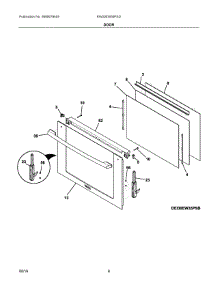 04 - Door parts for Electrolux Wall Oven EW30EW55PSD from AppliancePartsPros.com
