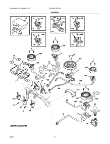 03 - Burner parts for Electrolux Cooktop EW30GC60PS0 from AppliancePartsPros.com