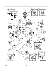 03 - Burner parts for Electrolux Cooktop EW30GC60PS1 from AppliancePartsPros.com