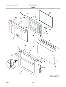 05 - Doors parts for Electrolux Wall Oven EW30MC65PSC from AppliancePartsPros.com