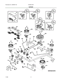 03 - Burner parts for Electrolux Cooktop EW36GC55PS1 from AppliancePartsPros.com