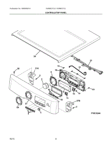 04 - Controls / Top Panel parts for Electrolux Dryer EWMED70JSS4 from AppliancePartsPros.com