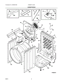 02 - Cabinet / Drum parts for Electrolux Dryer EWMED7CJIW4 from AppliancePartsPros.com