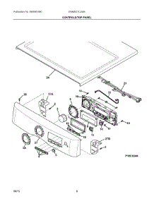 04 - Controls / Top Panel parts for Electrolux Dryer EWMED7CJIW4 from AppliancePartsPros.com