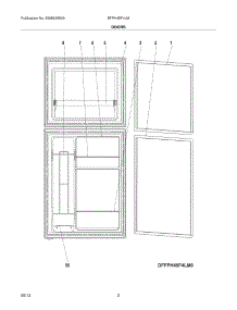 03 - Doors parts for Frigidaire Refrigerator BFPH45F4LM from AppliancePartsPros.com