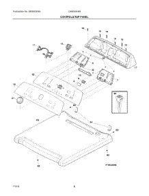 04 - Controls / Top Panel parts for Frigidaire Dryer CARE4044MW1 from AppliancePartsPros.com