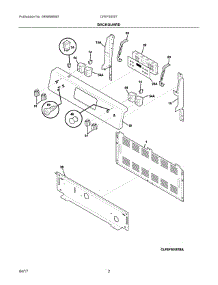 02 - Backguard parts for Frigidaire Range CFEF3055TBA from AppliancePartsPros.com