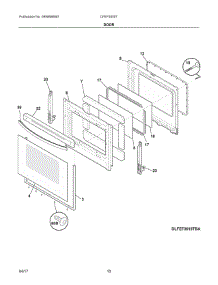 05 - Door parts for Frigidaire Range CFEF3055TBA from AppliancePartsPros.com