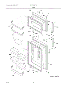 03 - Doors parts for Frigidaire Refrigerator CFHT1842PS2 from AppliancePartsPros.com