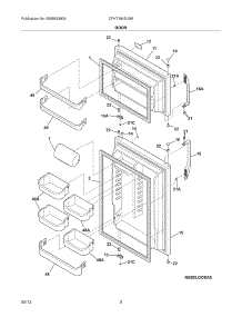 03 - Doors parts for Frigidaire Refrigerator CFHT1843LW8 from AppliancePartsPros.com