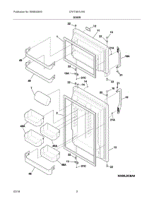 03 - Door parts for Frigidaire Refrigerator CFHT1843LW9 from AppliancePartsPros.com