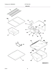 07 - Shelves parts for Frigidaire Refrigerator CFHT1843LW9 from AppliancePartsPros.com