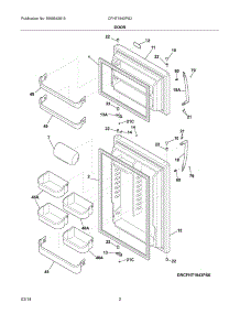 03 - Door parts for Frigidaire Refrigerator CFHT1843PS2 from AppliancePartsPros.com