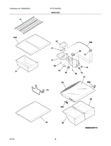 07 - Shelves parts for Frigidaire Refrigerator CFHT1843PS2 from AppliancePartsPros.com