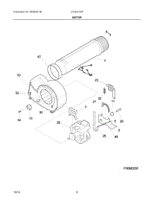 05 - Motor parts for Frigidaire Dryer CFQE5100PW1 from AppliancePartsPros.com