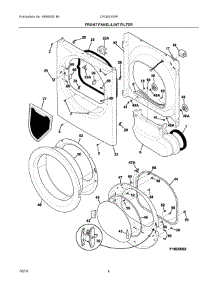 03 - Front Panel / Lint Filter parts for Frigidaire Dryer CFQE5100PW2 from AppliancePartsPros.com