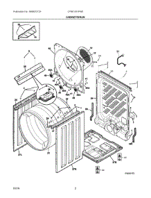 02 - Cabinet / Drum parts for Frigidaire Laundry Center CFRE1001PW0 from AppliancePartsPros.com