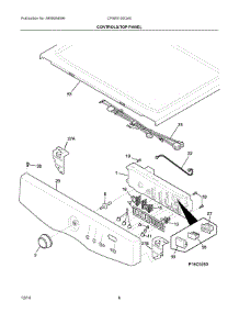 04 - Controls / Top Panel parts for Frigidaire Dryer CFSE5100QA0 from AppliancePartsPros.com