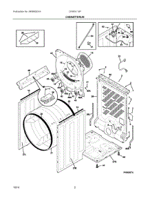 02 - Cabinet / Drum parts for Frigidaire Dryer CFSE5115PW1 from AppliancePartsPros.com