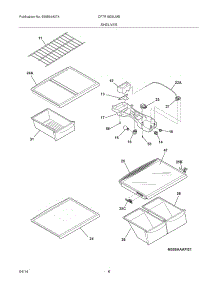 07 - Shelves parts for Frigidaire Refrigerator CFTR1826LMB from AppliancePartsPros.com