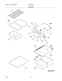 07 - Shelves parts for Frigidaire Refrigerator CFTR1826LMF from AppliancePartsPros.com