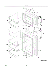 03 - Door parts for Frigidaire Refrigerator CFTR1826LMG from AppliancePartsPros.com