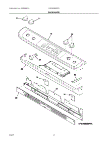02 - Backguard parts for Frigidaire Range CGDS3065PFN from AppliancePartsPros.com