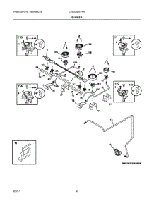 03 - Burner parts for Frigidaire Range CGDS3065PFN from AppliancePartsPros.com