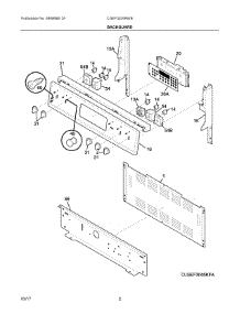02 - Backguard parts for Frigidaire Range CGEF3035RWB from AppliancePartsPros.com