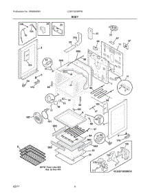 03 - Body parts for Frigidaire Range CGEF3058RFB from AppliancePartsPros.com