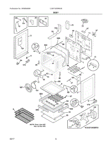 03 - Body parts for Frigidaire Range CGEF3058RWB from AppliancePartsPros.com
