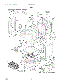 03 - Body parts for Frigidaire Range CGEF3059RFB from AppliancePartsPros.com