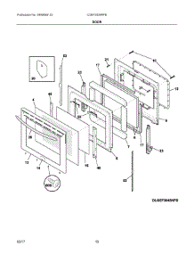 05 - Door parts for Frigidaire Range CGEF3059RFB from AppliancePartsPros.com