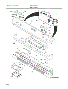 02 - Backguard parts for Frigidaire Range CGES3065PWH from AppliancePartsPros.com
