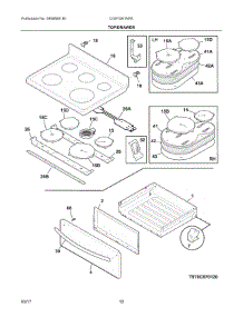 05 - Top / Drawer parts for Frigidaire Range CGIF3061NFE from AppliancePartsPros.com