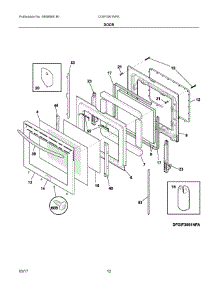 06 - Door parts for Frigidaire Range CGIF3061NFE from AppliancePartsPros.com