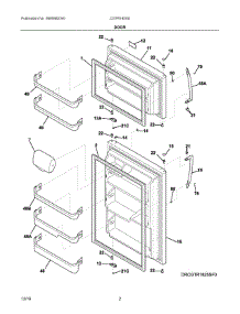 02 - Door parts for Frigidaire Refrigerator CGTR1825SF2 from AppliancePartsPros.com