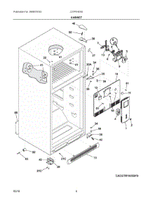 03 - Cabinet parts for Frigidaire Refrigerator CGTR1825SP0 from AppliancePartsPros.com