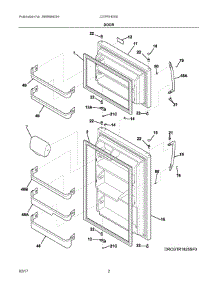 02 - Door parts for Frigidaire Refrigerator CGTR1825SP3A from AppliancePartsPros.com