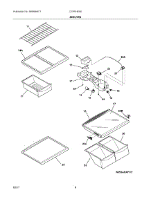 04 - Shelves parts for Frigidaire Refrigerator CGTR1825SP4A from AppliancePartsPros.com
