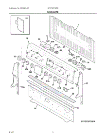 02 - Backguard parts for Frigidaire Range CPEF3077QFD from AppliancePartsPros.com