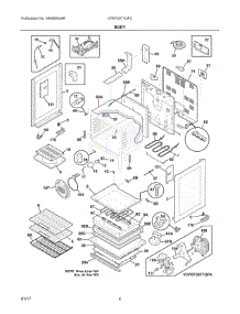 03 - Body parts for Frigidaire Range CPEF3077QFD from AppliancePartsPros.com