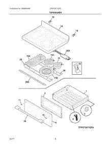 04 - Top / Drawer parts for Frigidaire Range CPEF3077QFD from AppliancePartsPros.com