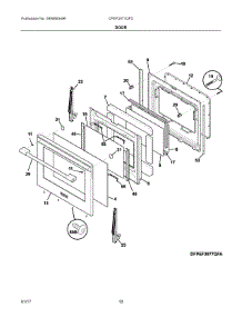 05 - Door parts for Frigidaire Range CPEF3077QFD from AppliancePartsPros.com