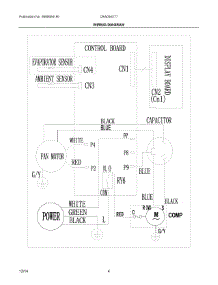03 - Wiring Diagram parts for Frigidaire Air Conditioner CRA054XT716 from AppliancePartsPros.com