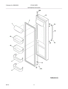 05 - Refrigerator Door parts for Frigidaire Refrigerator DFHS2313MFB from AppliancePartsPros.com