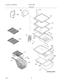 09 - Shelves parts for Frigidaire Refrigerator DFHS2313MFB from AppliancePartsPros.com