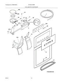 15 - Ice & Water Dispenser parts for Frigidaire Refrigerator DFHS2313MFB from AppliancePartsPros.com