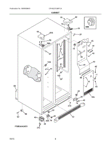 04 - Cabinet parts for Frigidaire Refrigerator DFHS2313MFCA from AppliancePartsPros.com