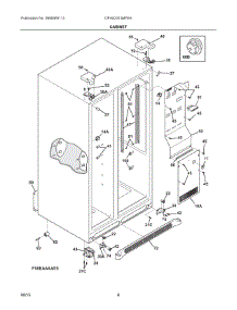 04 - Cabinet parts for Frigidaire Refrigerator DFHS2313MFEA from AppliancePartsPros.com